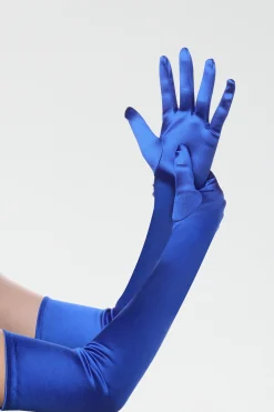 BABEYOND Evening Gloves|21.6 Elbow Length Satin Flapper Gloves