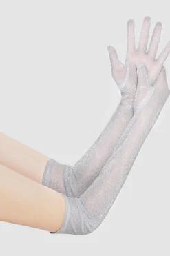 BABEYOND Evening Gloves|20.5 Glitter Mesh Elbow Length Gloves