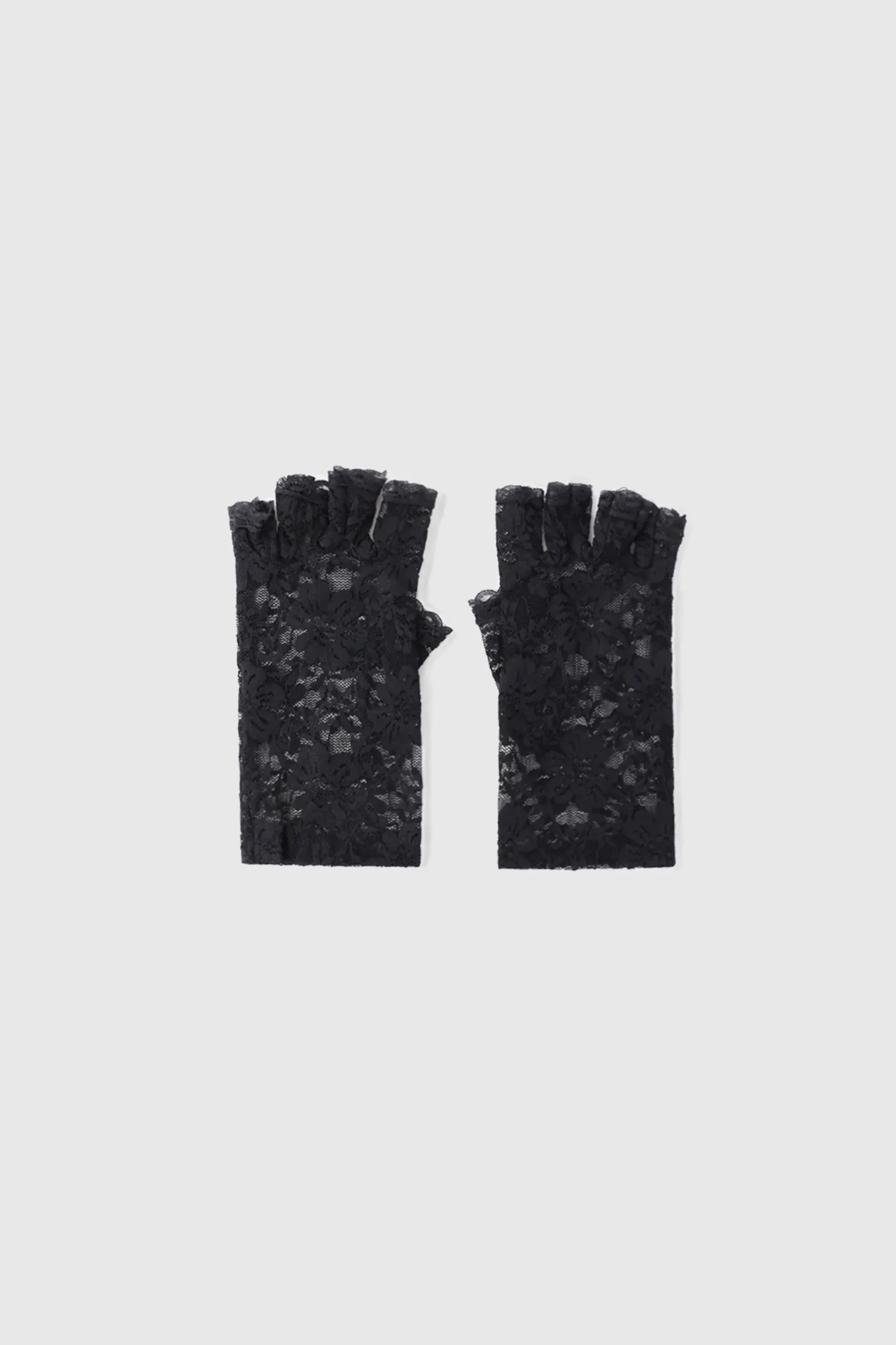 BABEYOND Evening Gloves|6.3 Vintage Lace Up Fingerless Gloves Black