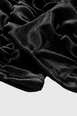 BABEYOND Evening Gloves|20.5 Wave Pleated Satin Stretchy Gloves