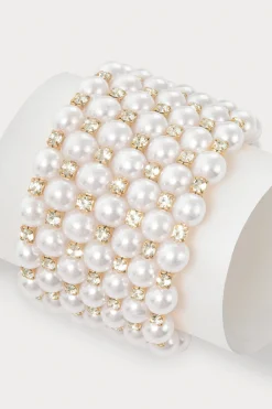 BABEYOND Jewelry|Adjustable Multi Strand Pearl Bracelet Rose Gold