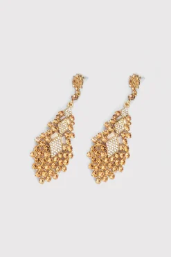 BABEYOND Jewelry|Art Deco Bohemian Beaded Earrings Gold