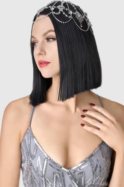 BABEYOND Headpieces & Fascinators|Art Deco Rhinestone Studded Headpiece Silver