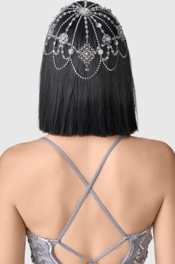 BABEYOND Headpieces & Fascinators|Art Deco Rhinestone Studded Headpiece Silver