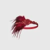 BABEYOND Headpieces & Fascinators|Art-Deco Feather Crystal Headband Red