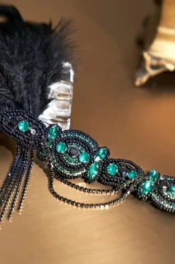 BABEYOND Headpieces & Fascinators|Assorted Gems Feather Headband