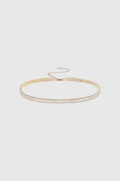 BABEYOND Jewelry|Beaded Rhinestone Choker Necklace Gold