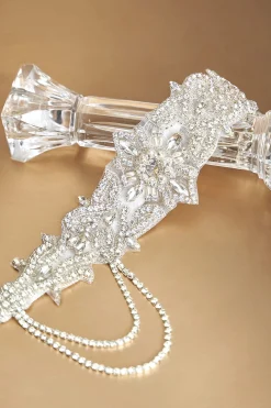 BABEYOND Headpieces & Fascinators|Beaded Rhinestone Dangle Headband Silver