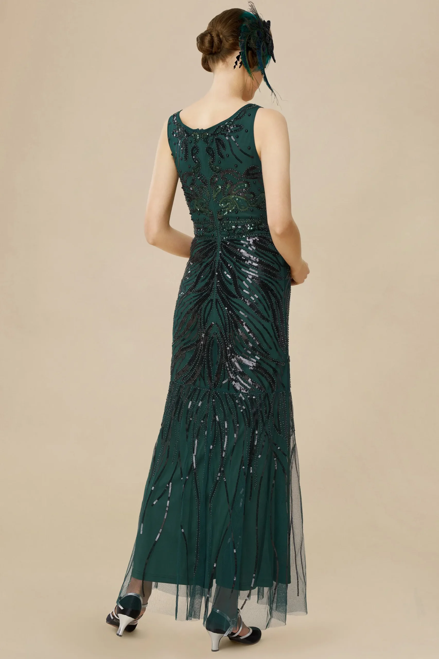 BABEYOND Dresses|Bodycon Tulle Maxi Cocktail Prom Dress Dark Green