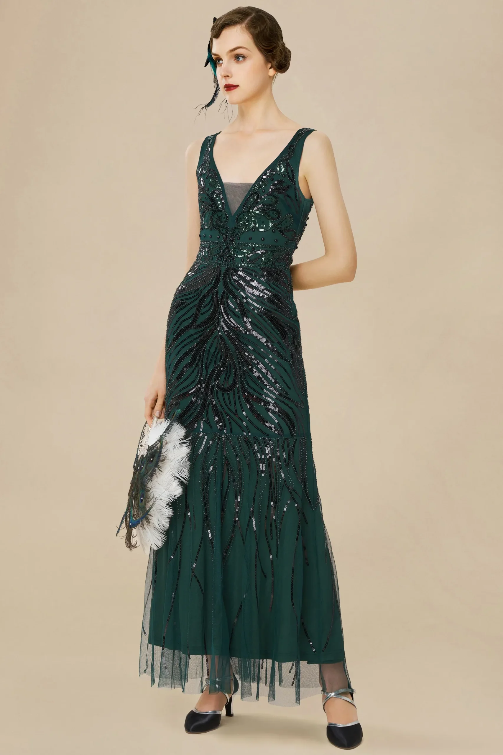 BABEYOND Dresses|Bodycon Tulle Maxi Cocktail Prom Dress Dark Green