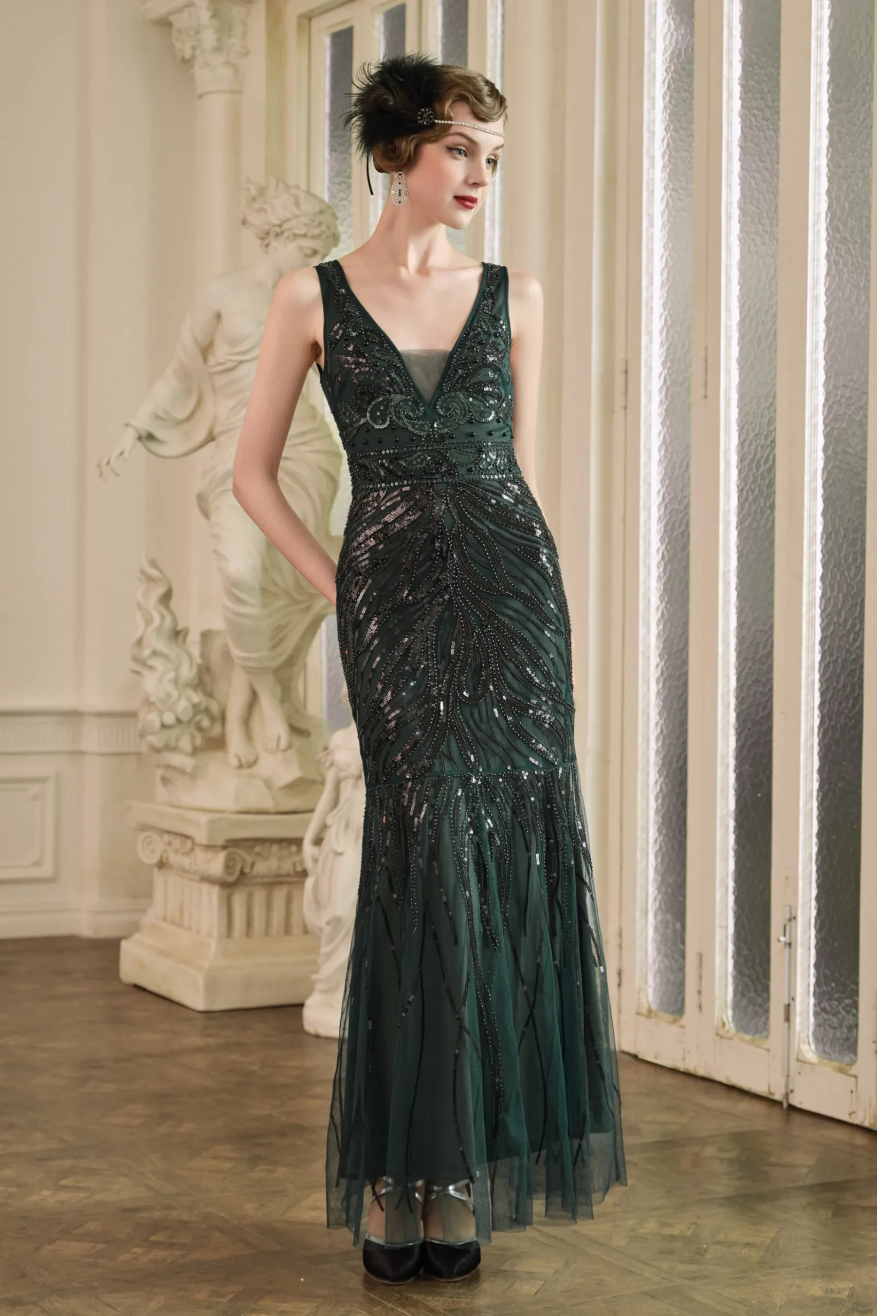 BABEYOND Dresses|Bodycon Tulle Maxi Cocktail Prom Dress Dark Green