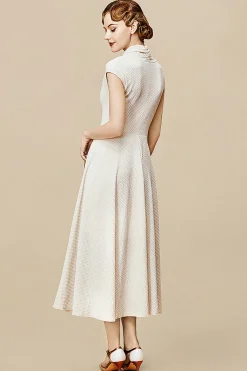 BABEYOND Dresses|Cap Sleeve Shirtwaist V Neck Dress