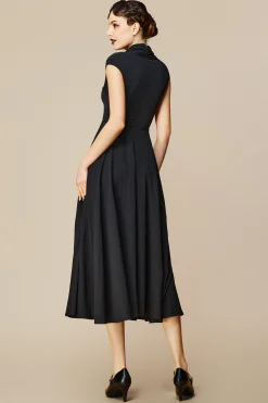 BABEYOND Dresses|Cap Sleeve Shirtwaist V Neck Dress
