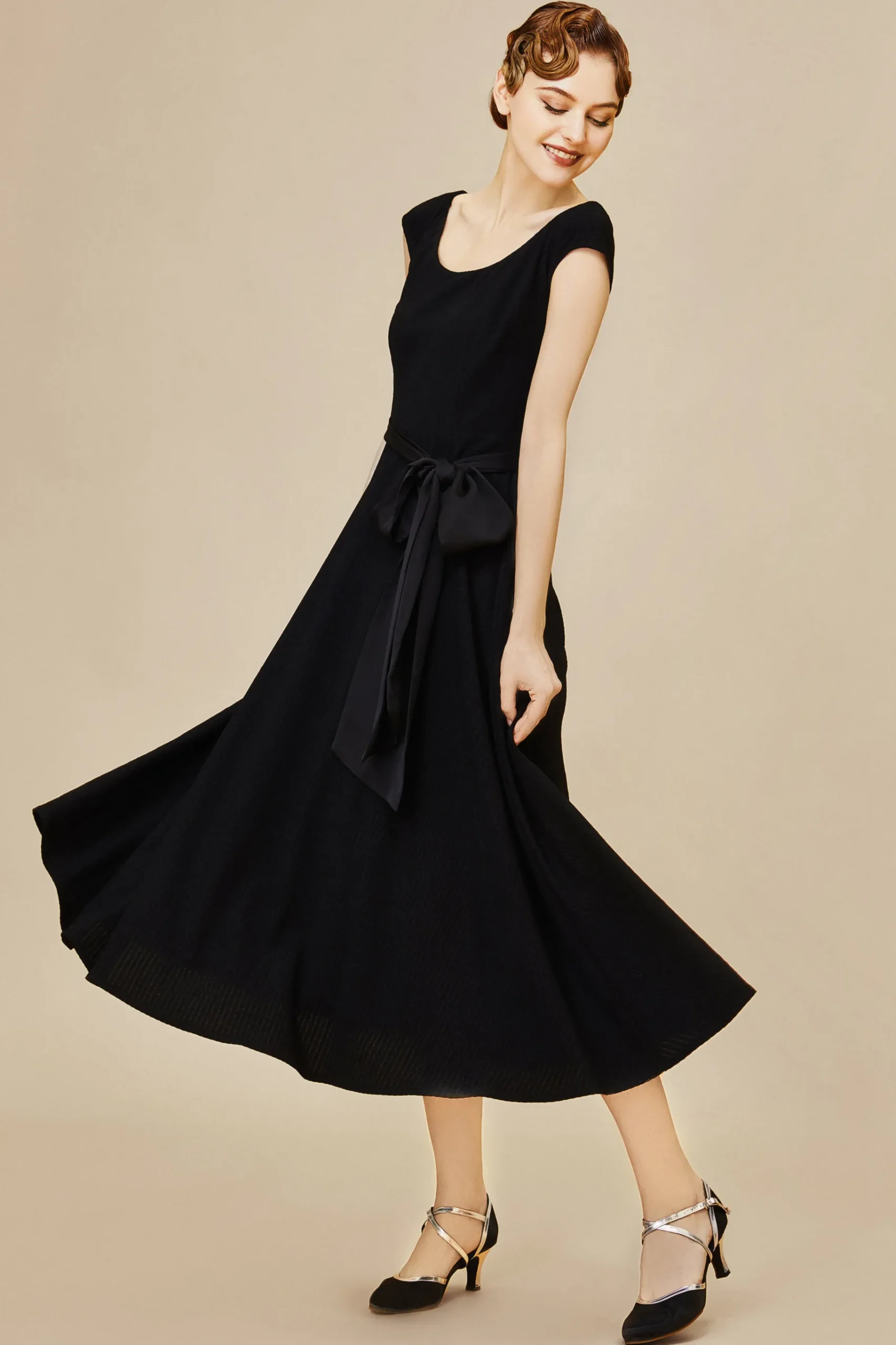 BABEYOND Dresses|Cape Sleeve Square Neck A-Line Formal Dress