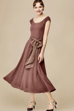 BABEYOND Dresses|Cape Sleeve Square Neck A-Line Formal Dress
