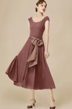 BABEYOND Dresses|Cape Sleeve Square Neck A-Line Formal Dress