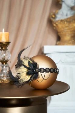 BABEYOND Headpieces & Fascinators|Carnival Sequined Showgirl Headpiece Black/Gold
