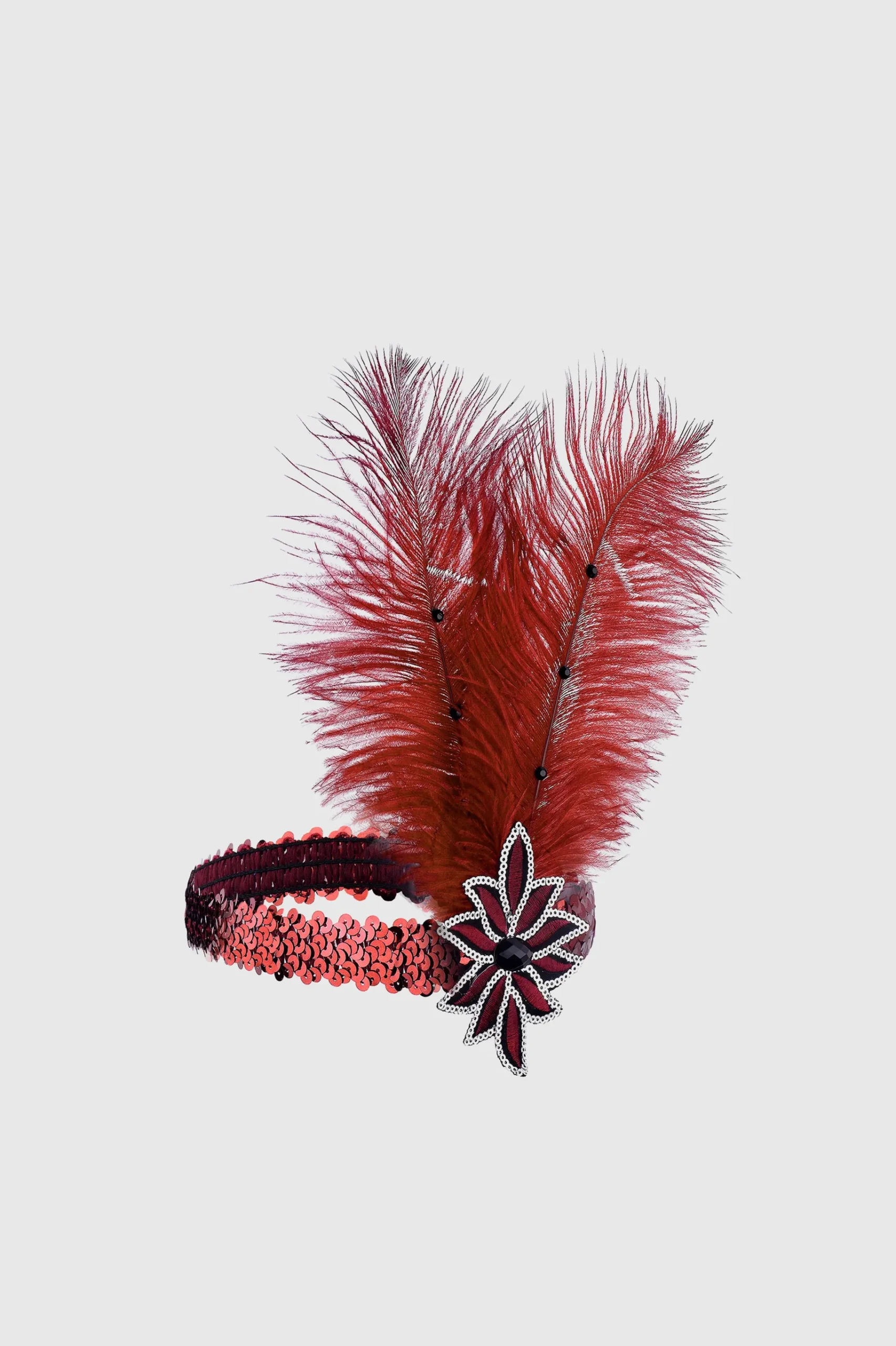 BABEYOND Headpieces & Fascinators|Carnival Sequined Showgirl Headband Red