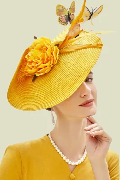BABEYOND Headpieces & Fascinators|Classic Vintage Wide Brim Fascinator