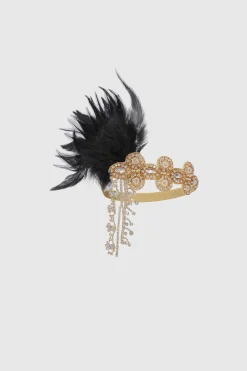 BABEYOND Headpieces & Fascinators|Crystal Beaded Feather Headband
