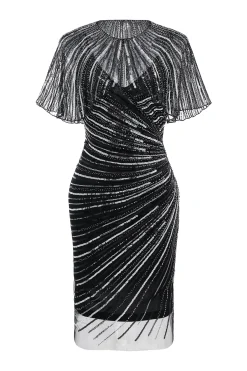 BABEYOND Dresses|Dazzling Light Mesh Dress With Shawl