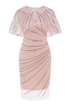 BABEYOND Dresses|Dazzling Light Mesh Dress With Shawl