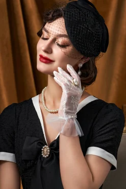 BABEYOND Headpieces & Fascinators|Elegant Bow Knot Pillbox Veil Fascinator