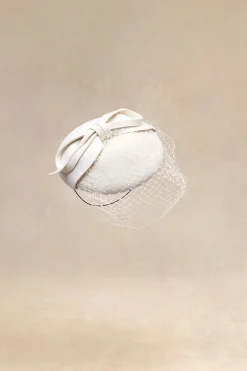BABEYOND Headpieces & Fascinators|Elegant Bow Knot Pillbox Veil Fascinator