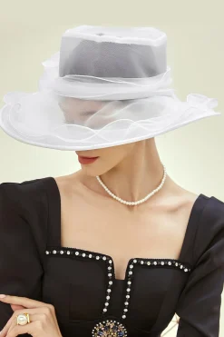 BABEYOND Headpieces & Fascinators|Elegant Floral Decorated Fascinator Cream
