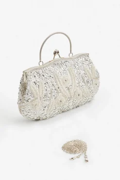 BABEYOND Handbags|Embellished Beaded Pearl Clutch