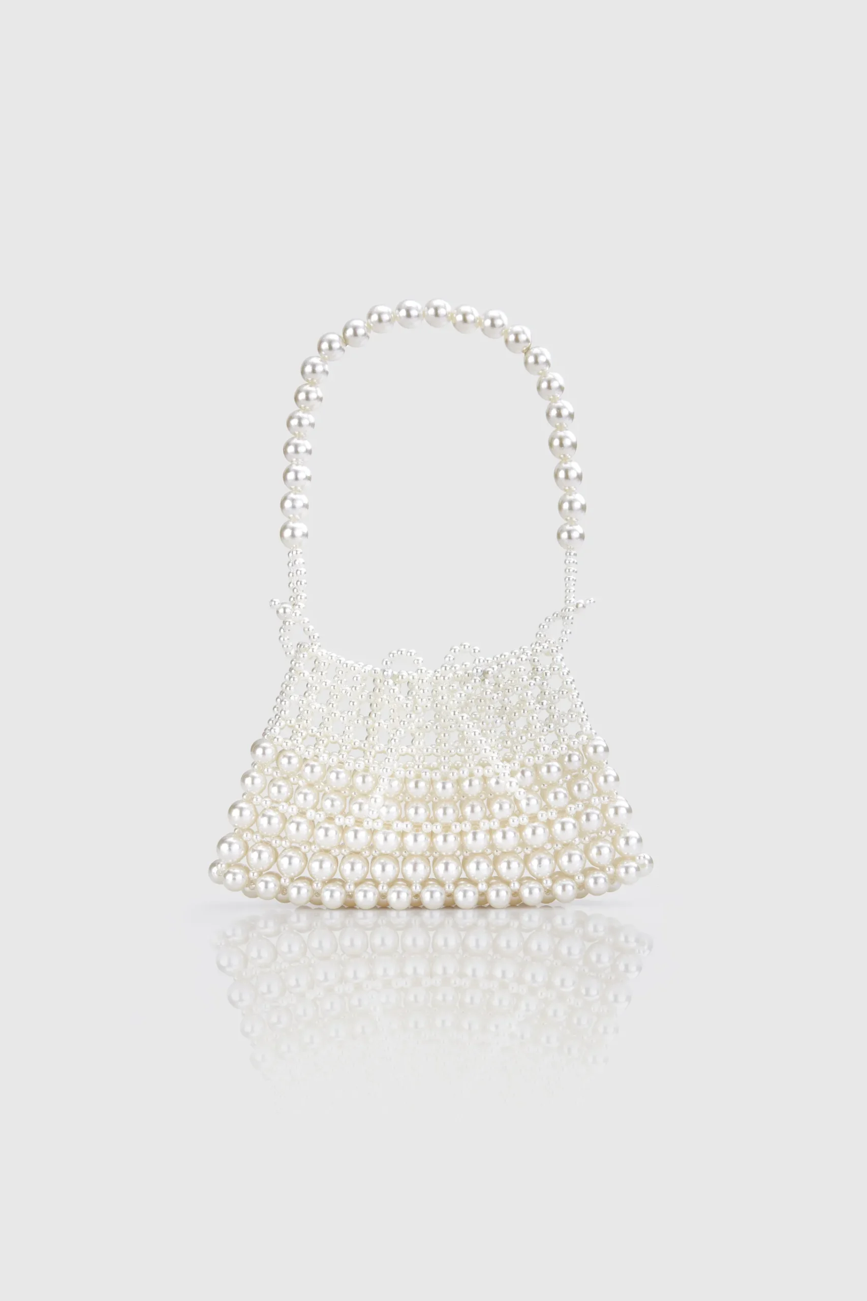 BABEYOND Handbags|Embellished Pearl Beaded Cocktail Party Bag Cream