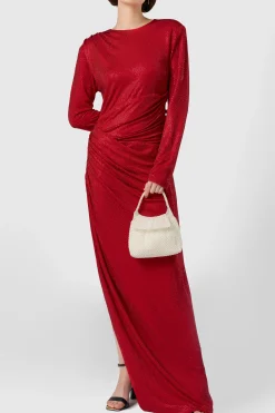 BABEYOND Handbags|Embellished Pearl Flap Evening Shoulder Bag Cream