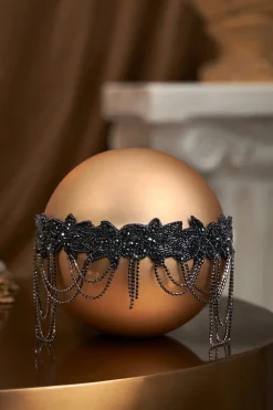 BABEYOND Headpieces & Fascinators|Embellished Rhinestone Chain Headband