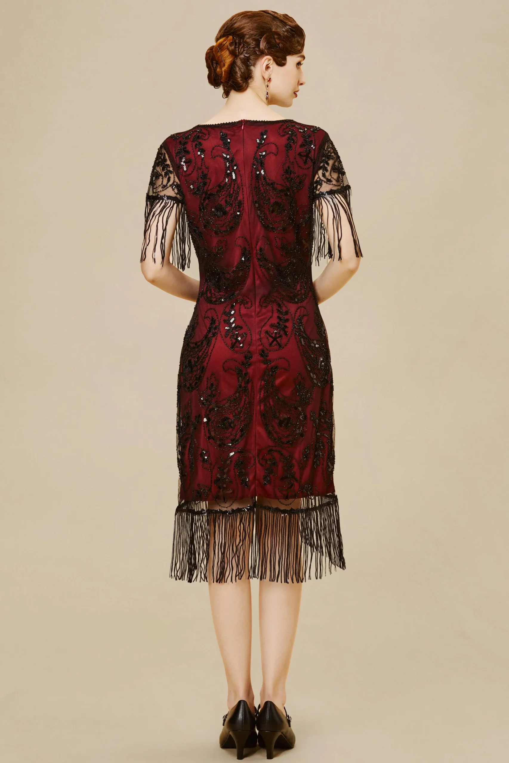 BABEYOND Dresses|Embellished Sequin Fringe Art Deco Dress