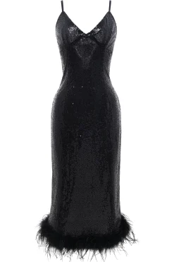 BABEYOND Dresses|Embellished Sequin Strappy Dress Black