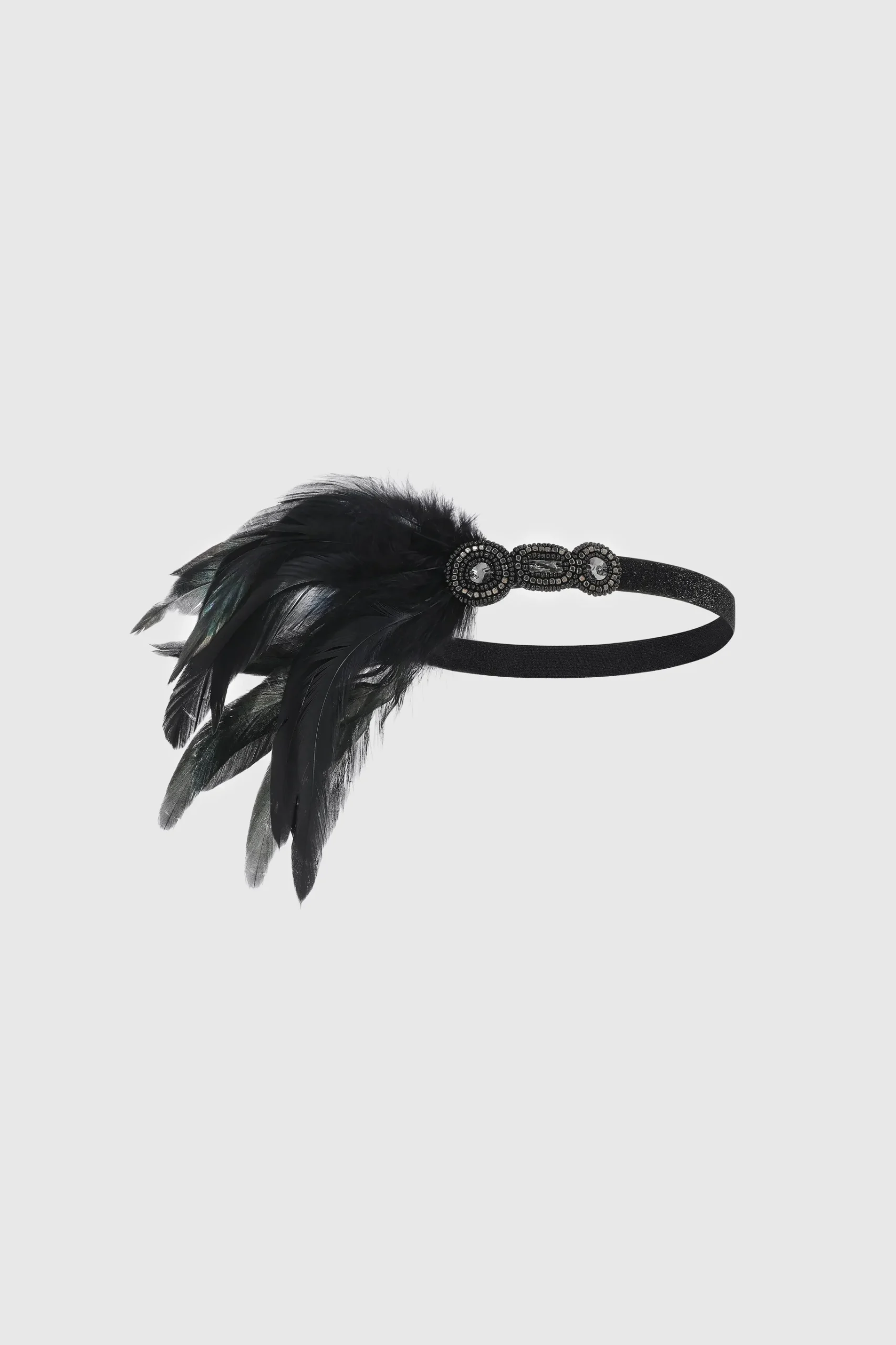 BABEYOND Headpieces & Fascinators|Embellished Shimmer Headdress Black