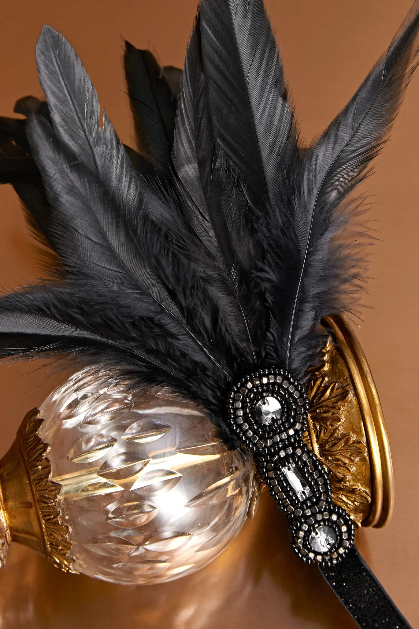 BABEYOND Headpieces & Fascinators|Embellished Shimmer Headdress Black