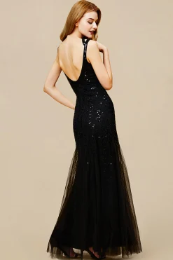 BABEYOND Dresses|Embroide Sequin Two Strap Mermaid Dress