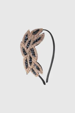 BABEYOND Headpieces & Fascinators|Embroidered Crystal Leaf Headband