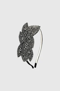 BABEYOND Headpieces & Fascinators|Embroidered Crystal Leaf Headband