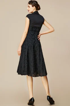 BABEYOND Dresses|Embroidered Floral Cap Sleeve Dress