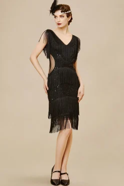 BABEYOND Dresses|Embroidery Multi-Layered Tassel Dress