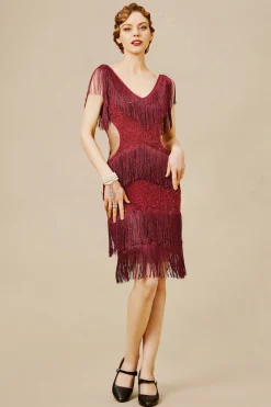 BABEYOND Dresses|Embroidery Multi-Layered Tassel Dress