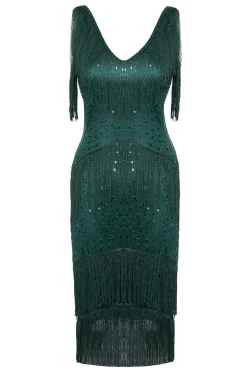 BABEYOND Dresses|Embroidery Multi-Layered Tassel Dress