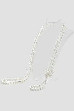 BABEYOND Jewelry|Exclusive Double Strand Long Necklace White