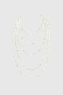 BABEYOND Jewelry|Exclusive Double Strand Long Necklace White