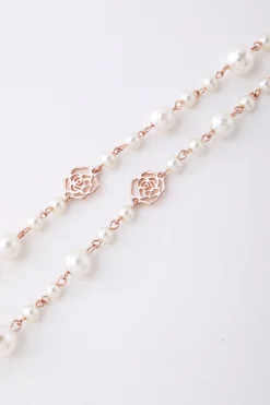 BABEYOND Jewelry|Faux Pearls Rose Necklace Rose Gold