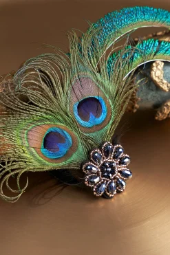 BABEYOND Headpieces & Fascinators|Gatsby Sequin Peacock Headband Dark Green