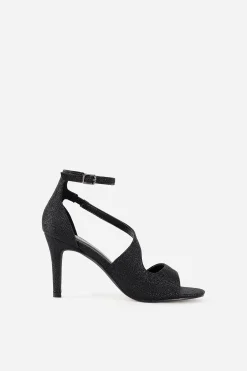 BABEYOND Shoes|Glitter Open Toe Retro High Heels