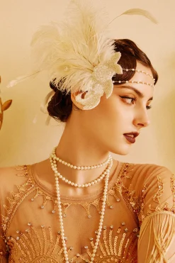 BABEYOND Headpieces & Fascinators|Gorgeous Beaded Feather Hairband